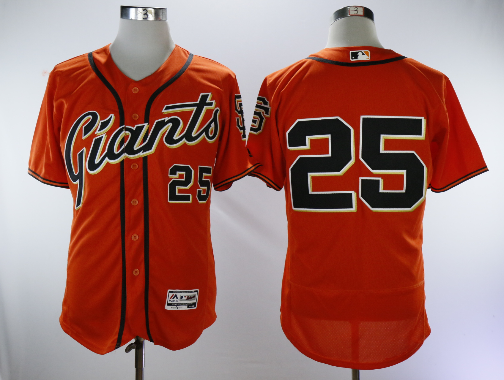 Men San Francisco Giants 25 Bonds Orange Throwback MLB Jerseys